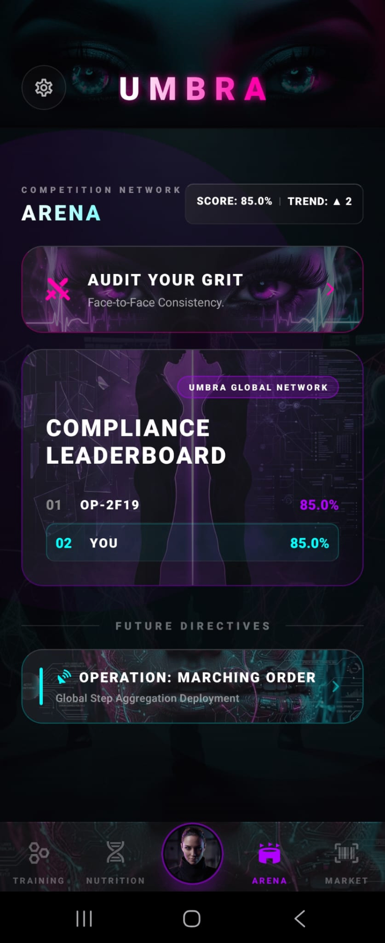 Arena screen